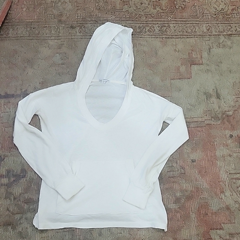 James Perse white hoodie size 2